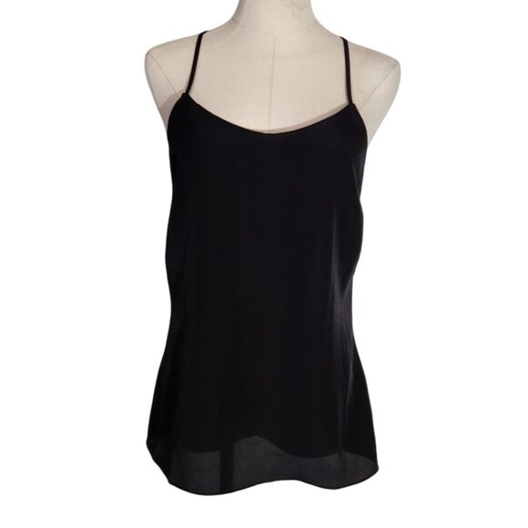 J. Crew Black Sleeveless Adjustable Spaghetti Strap Camisole Top Womens Size 2 - Picture 1 of 13